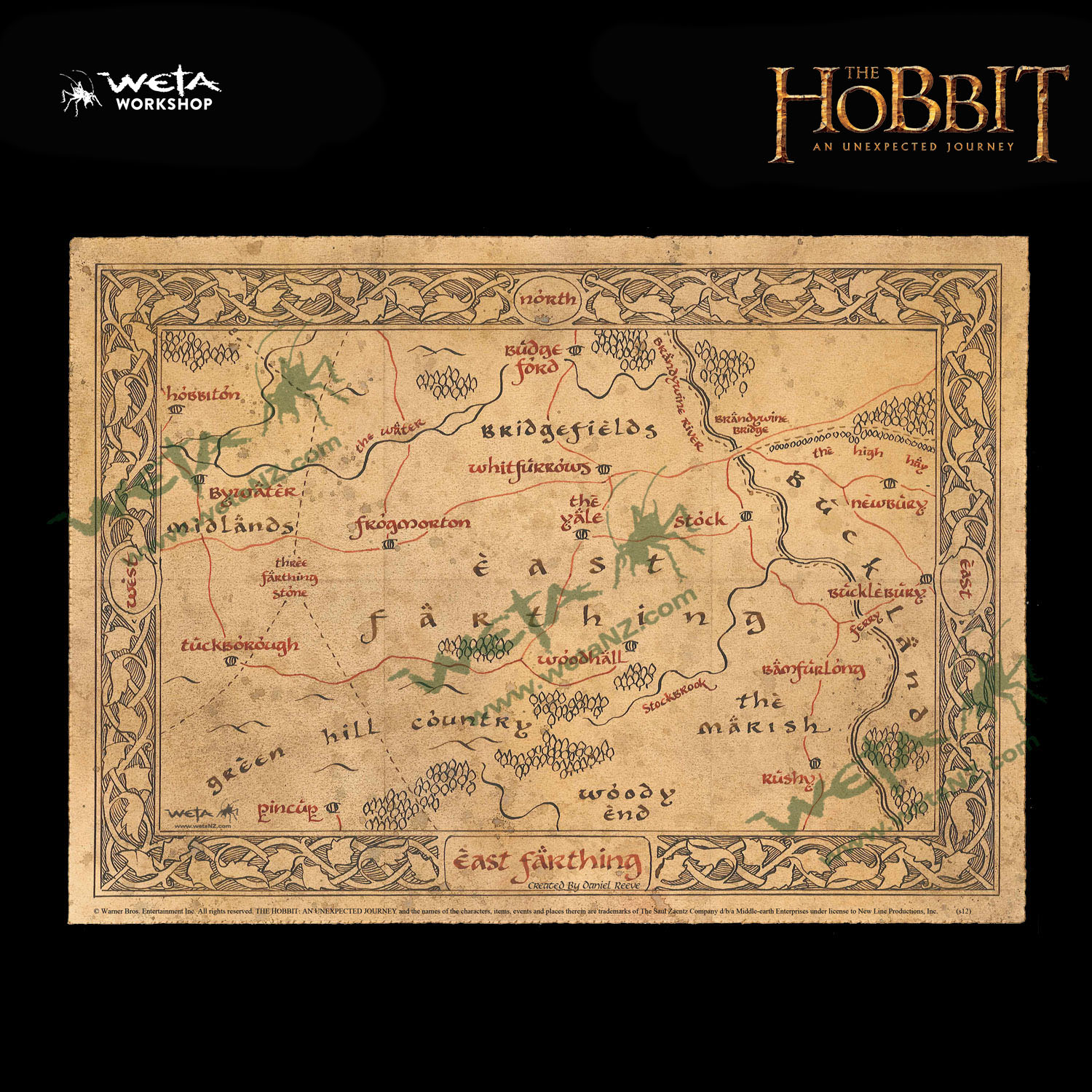 The Museum The Hobbit An Unexpected Journey Map Of East Farthing